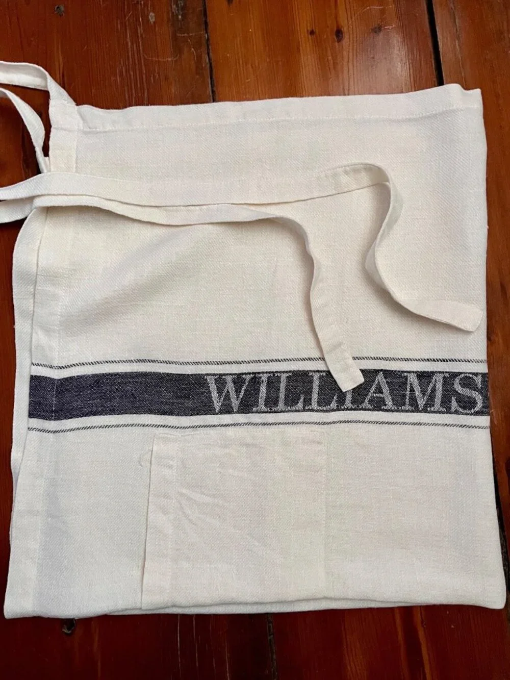Vintage Williams Sonoma Madison Classic Linen Bistro-Style Waist Apron RARE